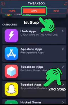Scroll Down To See Tweaked Apps